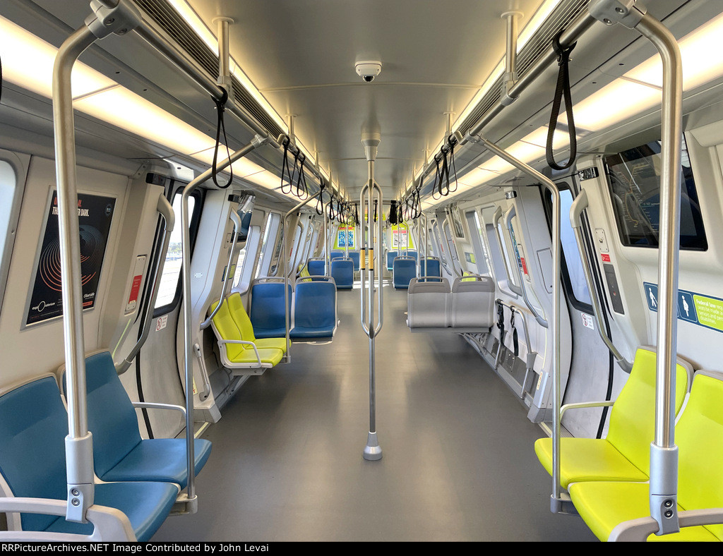 Interior of BART Bombardier Car 